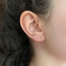 Load image into Gallery viewer, Molten Gold Diamond Mini Stud Earrings