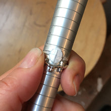Load image into Gallery viewer, Twig Wedding Ring in 18 carat gold with 5 diamonds