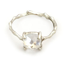 Load image into Gallery viewer, Twig Statement Ring in 9 carat gold with Cushion Cut London Blue Topaz