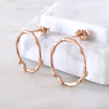 Load image into Gallery viewer, Twig Circle Stud Earrings - large