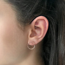 Load image into Gallery viewer, Twig Circle Stud Earrings - large