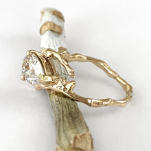 Load image into Gallery viewer, Twig Engagement Ring in 18 Carat Gold and Pear Cut Diamond