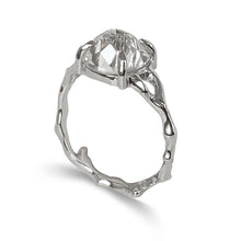 Load image into Gallery viewer, Twig Ring with White Topaz in 14 carat Gold