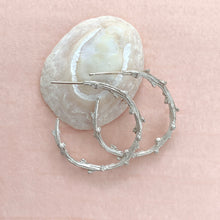 Load image into Gallery viewer, Barberry Hoop Textured Earrings in 9 carat gold