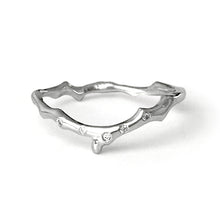 Load image into Gallery viewer, Twig Contour Wedding Ring in 9 carat gold with diamonds