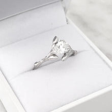 Load image into Gallery viewer, pear shape twig engagement ring