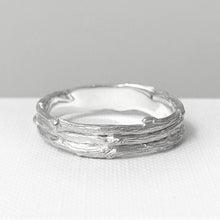 Load image into Gallery viewer, Willow Twig Triple Branch Ring in Sterling Silver