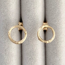 Load image into Gallery viewer, Willow Twig Circle Stud Earrings in Solid Gold
