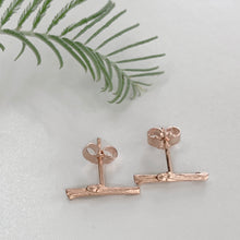 Load image into Gallery viewer, Willow Twig Bar Stud Earrings
