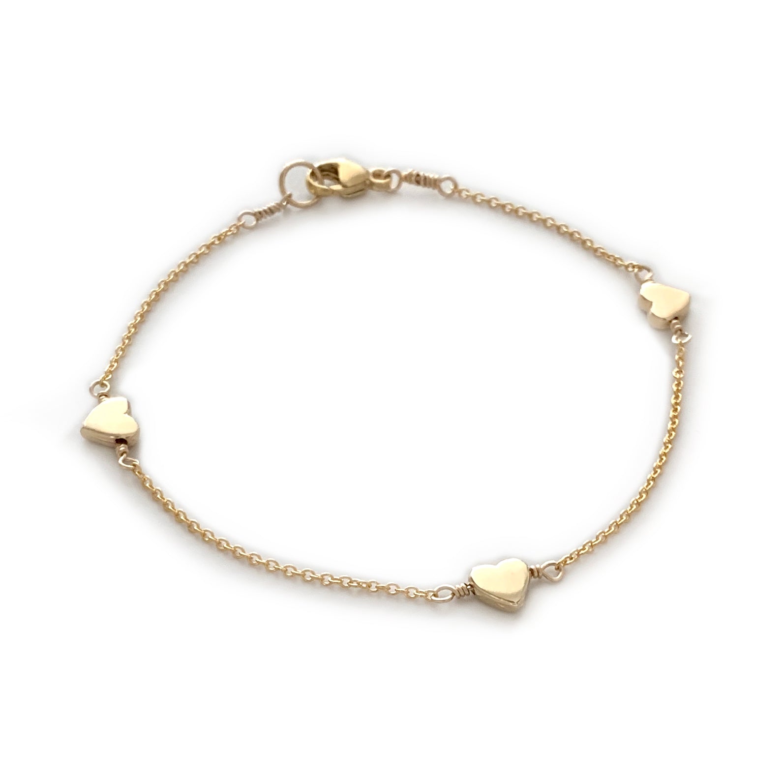 Little Heart Bracelet in Solid Gold