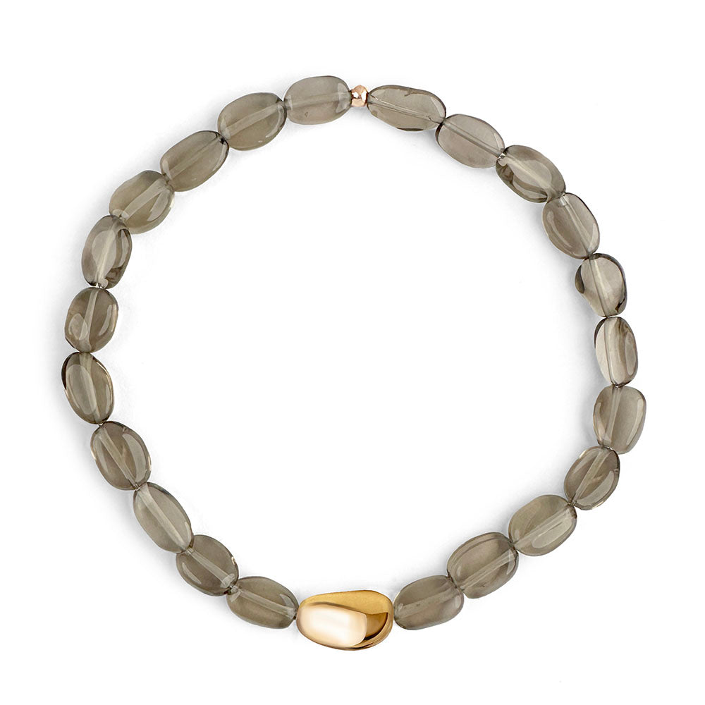 Paradiso Pebble Stretch Bracelet with Smoky Quartz