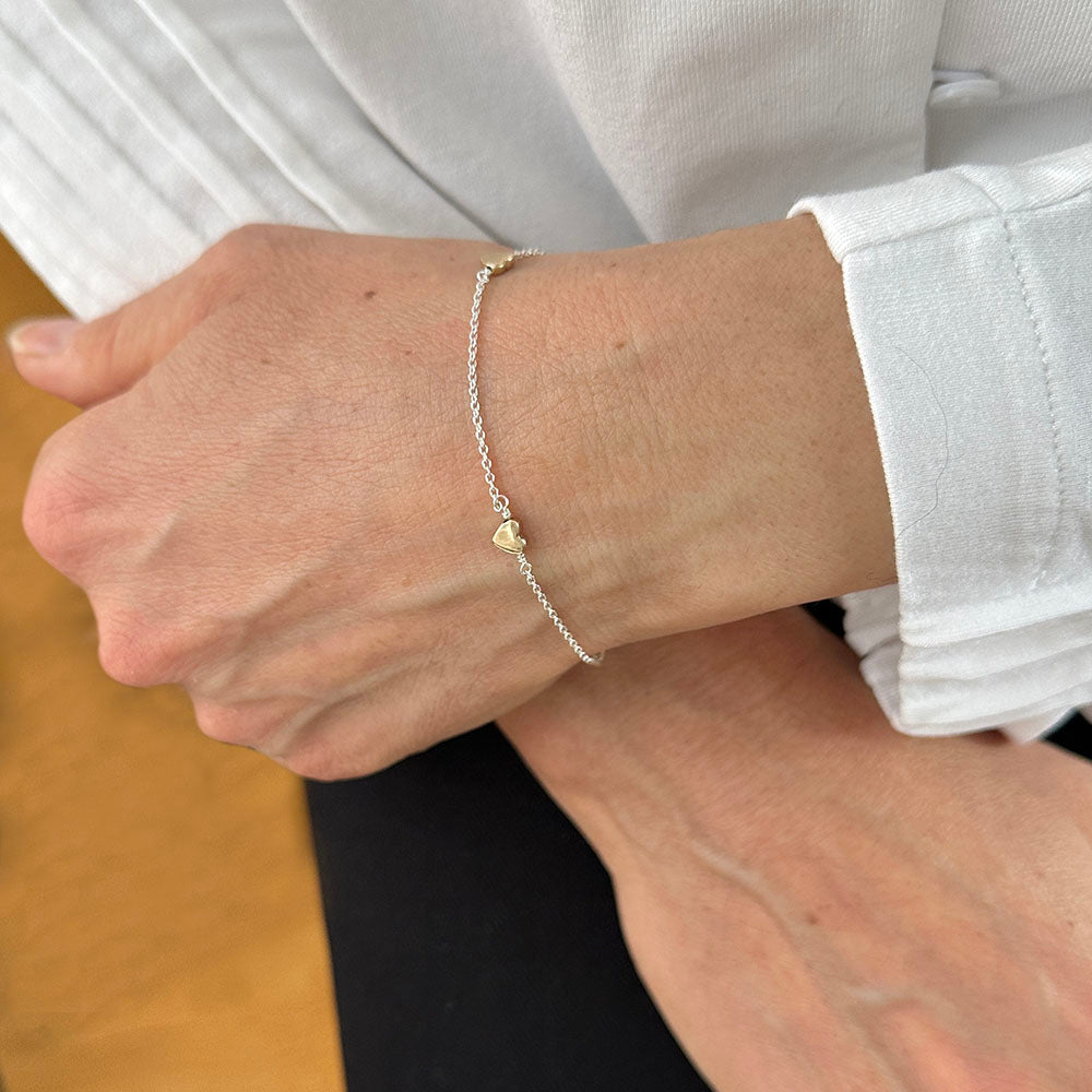 Little Heart Bracelet in Solid Gold