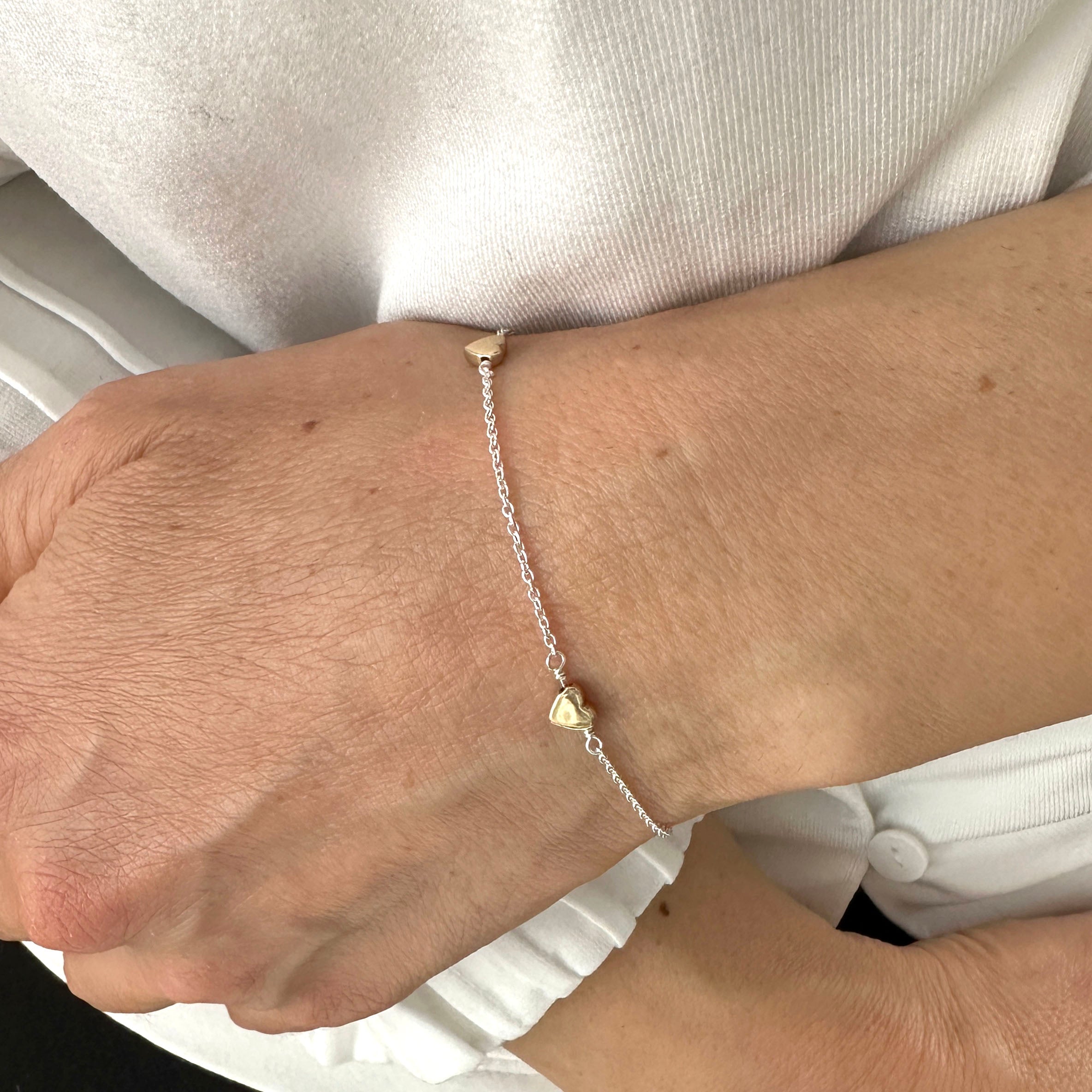 Little Heart Bracelet in Solid Gold