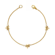 Load image into Gallery viewer, Little Star Bracelet in Silver or Yellow Gold Plated Finish
