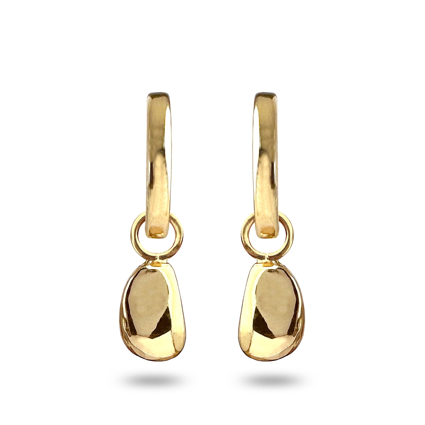 Paradiso Pebble Pendant Hoop Earrings with Hinged Creole Hoops