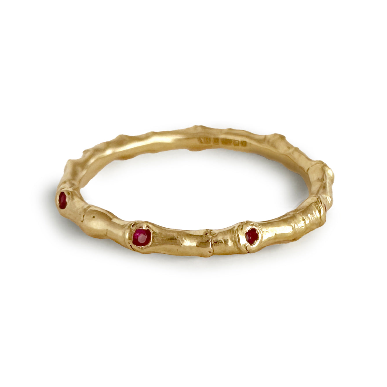 Hebe Twig Eternity Ring with Pink Sapphires