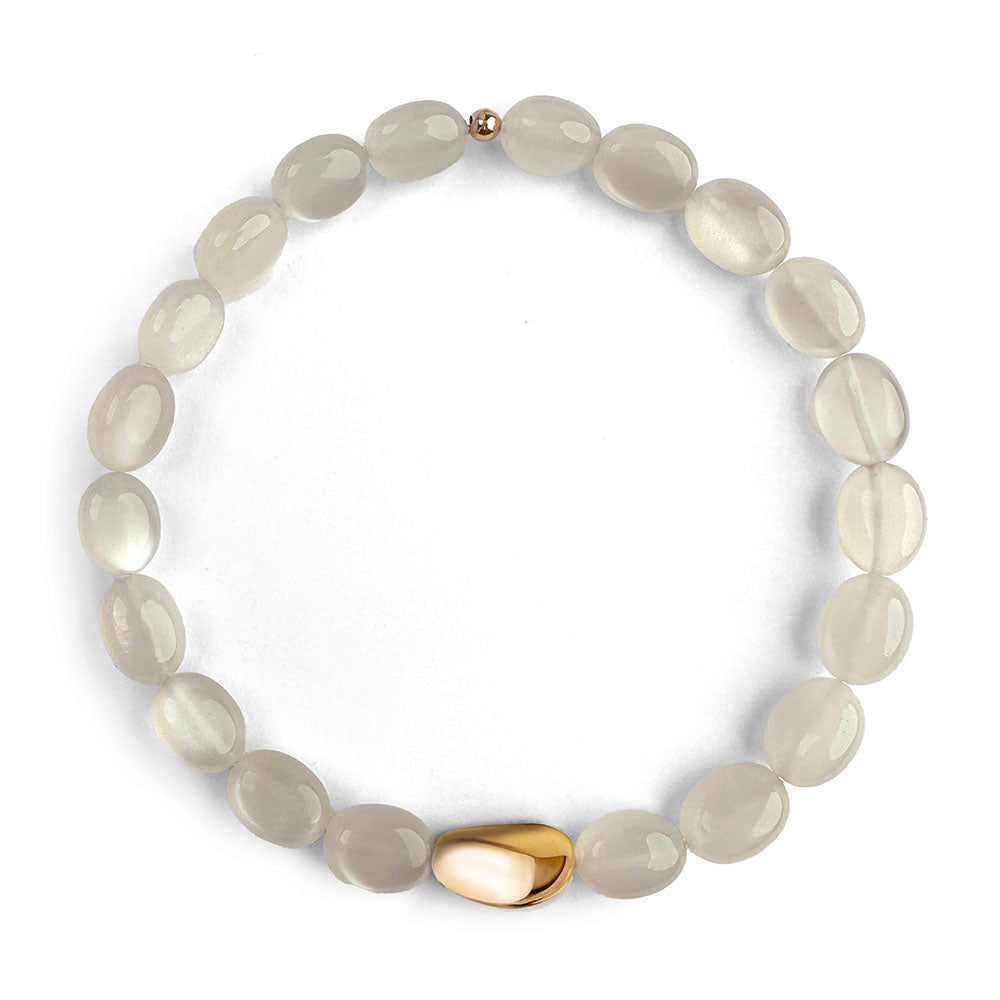 Paradiso Pebble Stretch Bracelet with Carnelian