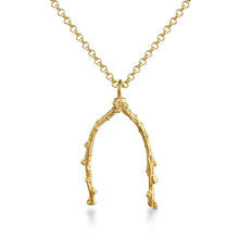 Load image into Gallery viewer, Barberry Wishbone Pendant Long Necklace
