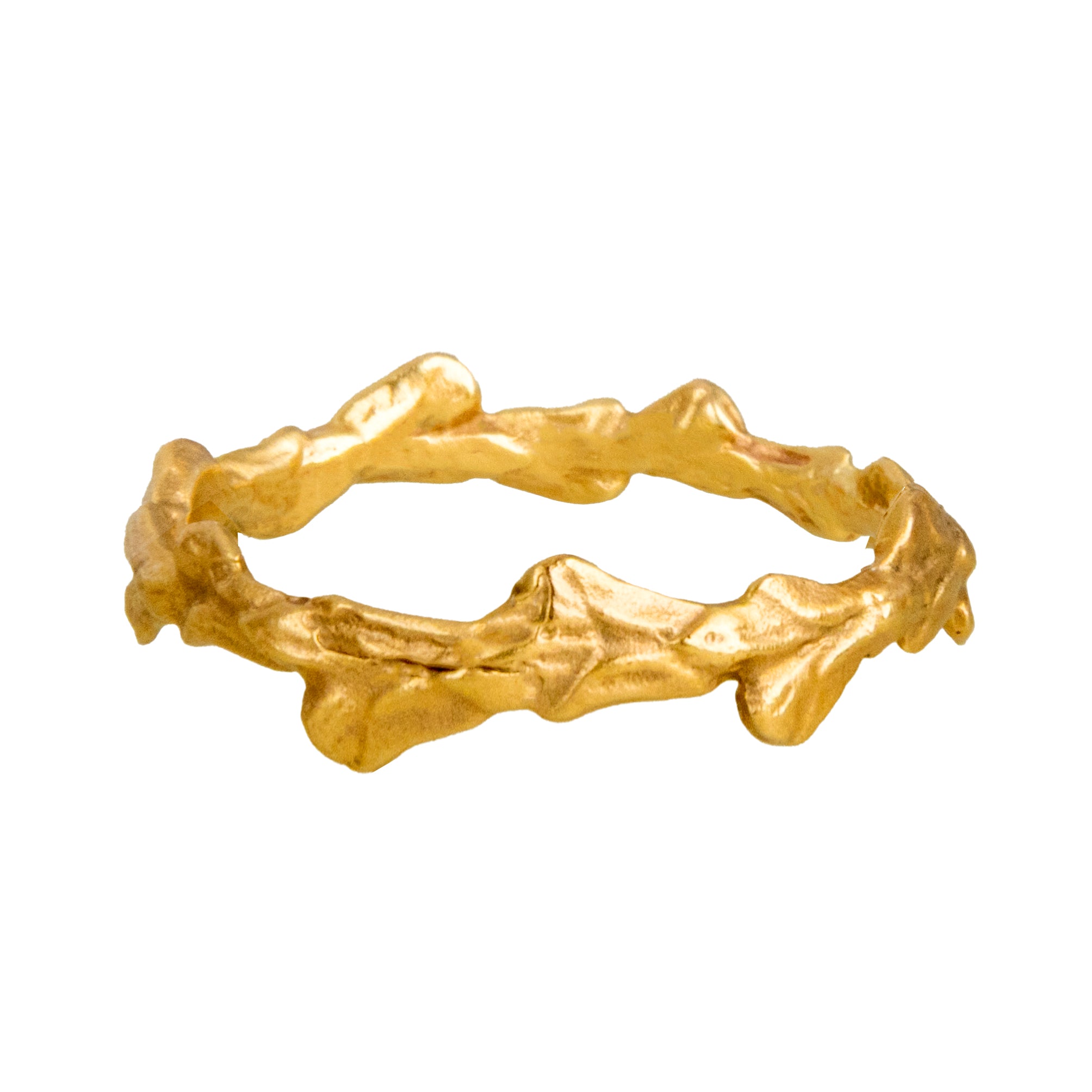 Cypress Leaf Band Ring in 9 Carat Gold