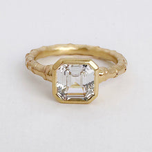 Load image into Gallery viewer, Hebe Twig Ring with Octagon White Sapphire
