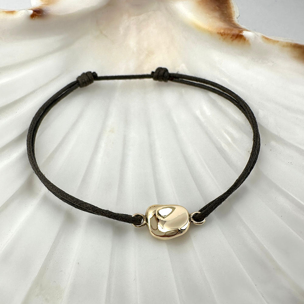 Paradiso Pebble Friendship Bracelet in Solid 9 Carat Gold