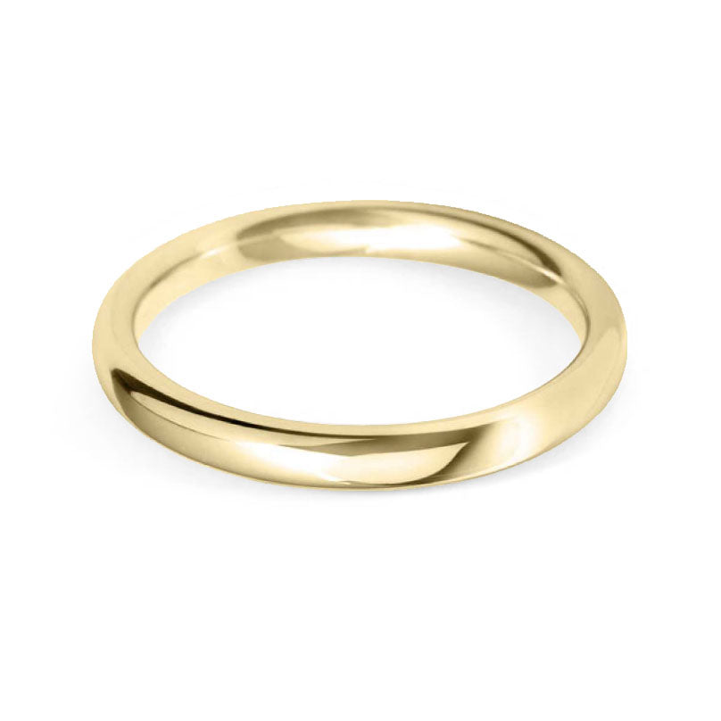 Classic Wedding Band in 18 carat gold - court shape 2.5mm
