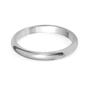 Classic Wedding Band in 18 carat gold - D shape 2.5mm