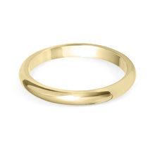 Load image into Gallery viewer, Classic Wedding Band in 18 carat gold - D shape 2.5mm

