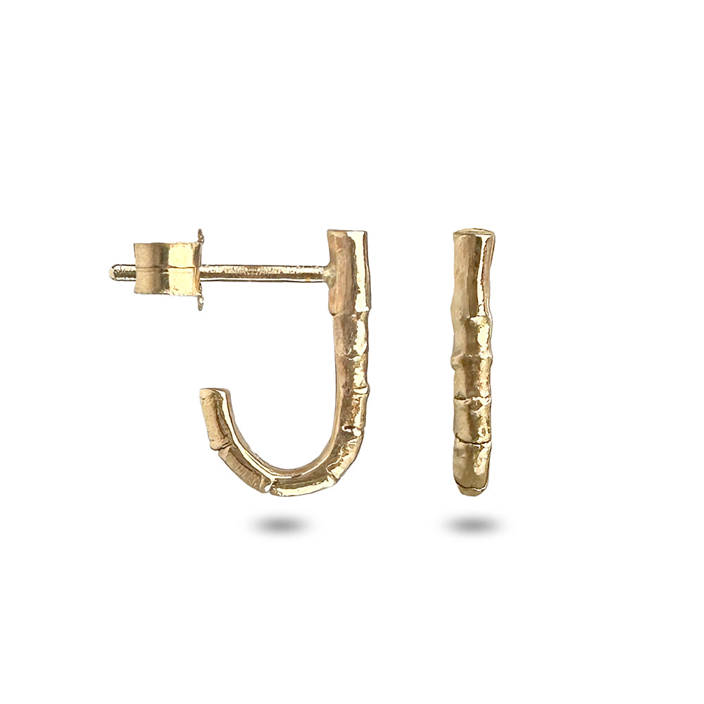 Hebe Twig Oval Hoop Earrings