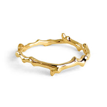 Load image into Gallery viewer, Twig Band Stacking Ring or Wedding Ring in silver or gold plated silver

