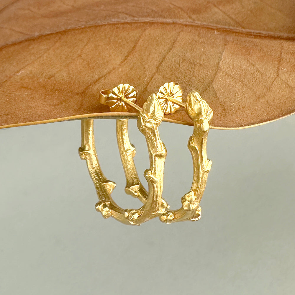 Laurel Twig Large Hoop Earrings