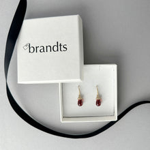 Load image into Gallery viewer, Drop Earrings in 9 carat gold with smooth sapphire drops
