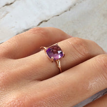 Load image into Gallery viewer, Twig Statement Ring in 9 carat gold with Cushion Cut London Blue Topaz
