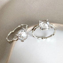 Load image into Gallery viewer, Twig Engagement Ring Twig Ring in 9 carat gold with Cushion Cut White Topaz
