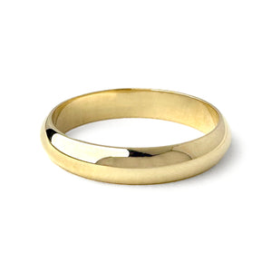 Classic Wedding Ring D Shape 4mm Band