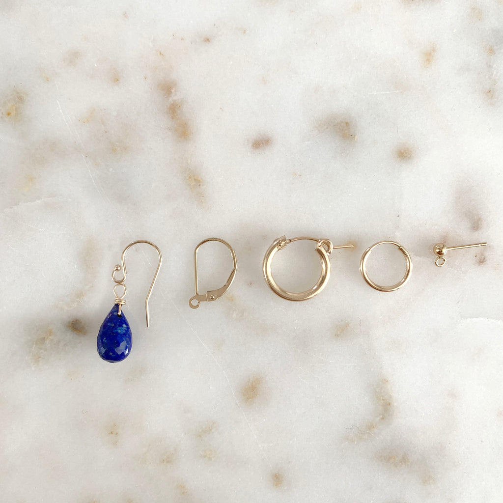 Green onyx drop earrings