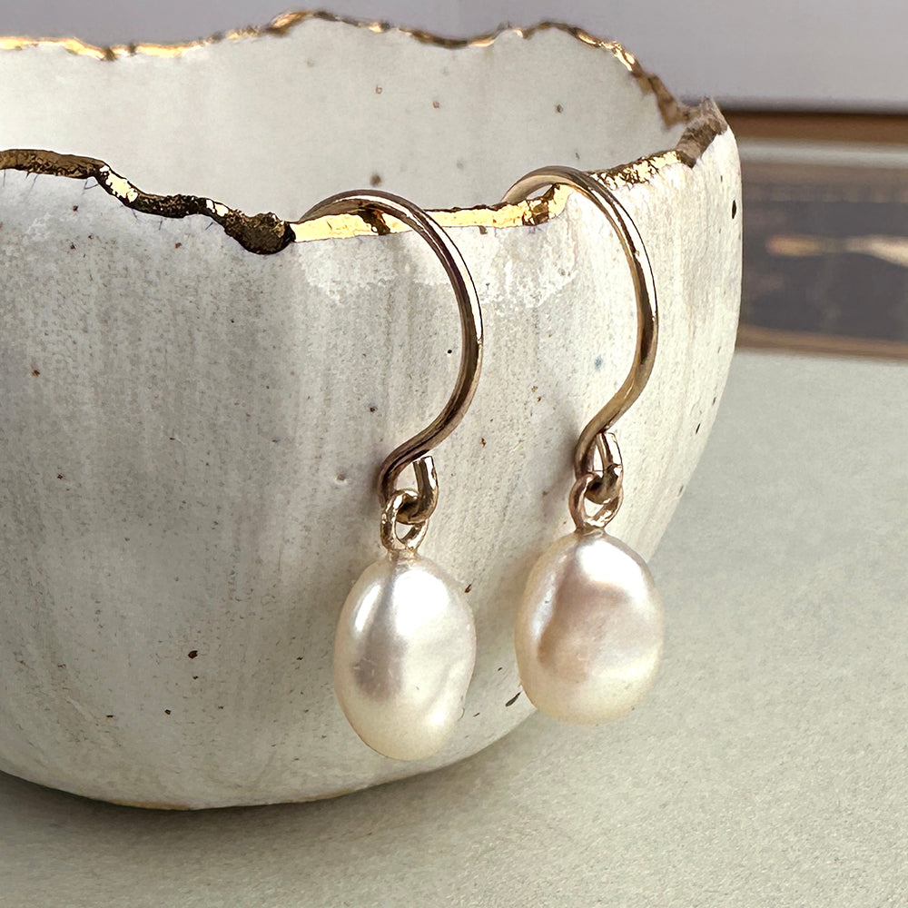 Freshwater Pearl Small Drop Earrings