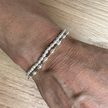 Load image into Gallery viewer, Freshwater Pearl Stretch Bracelet with Small Oval Pearls
