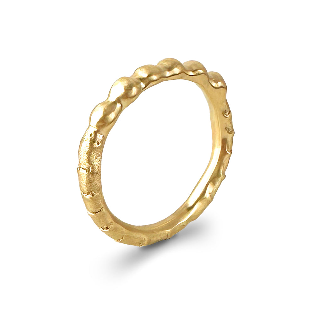 Hebe Twig Beaded Stacking Ring