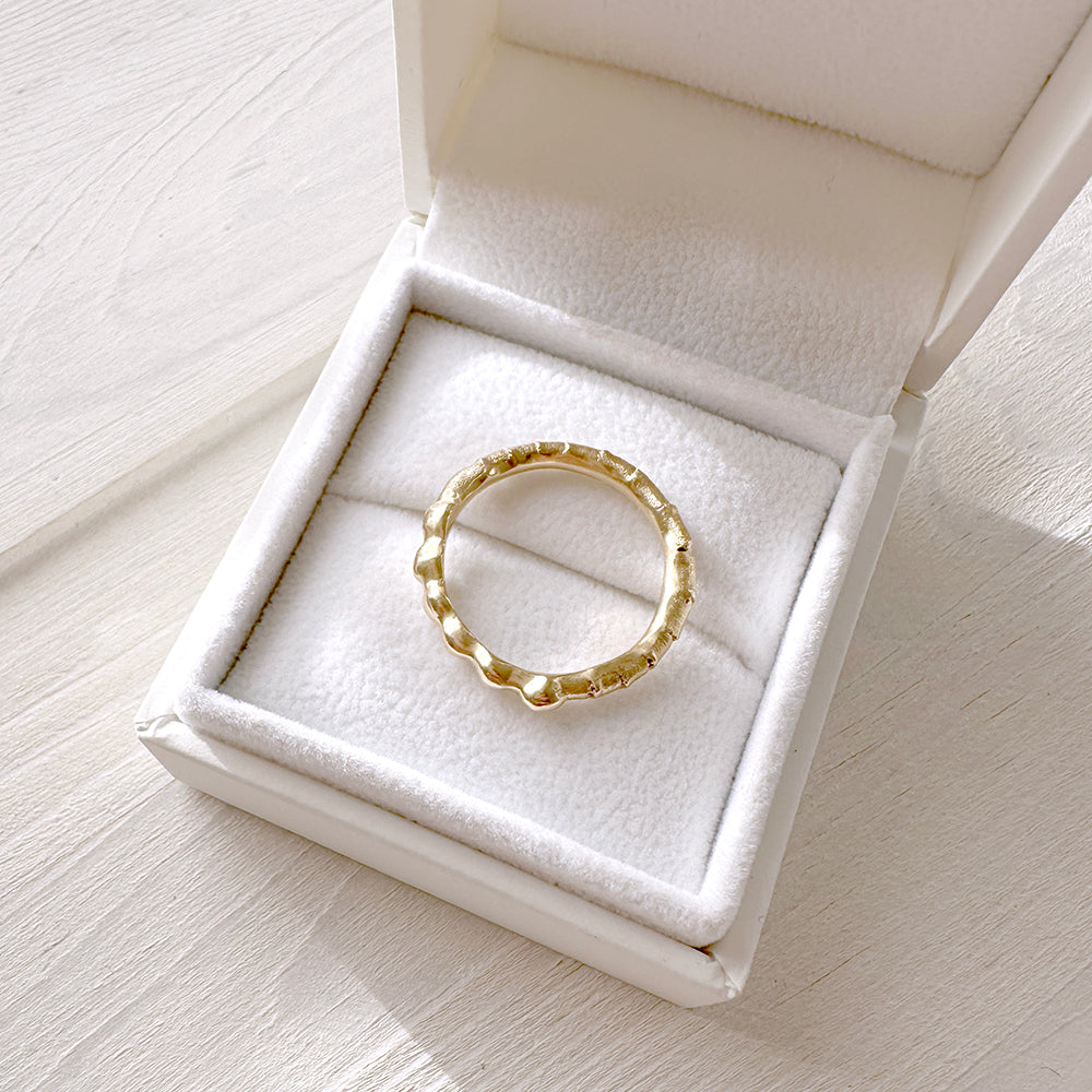 Hebe Twig Beaded Stacking Ring