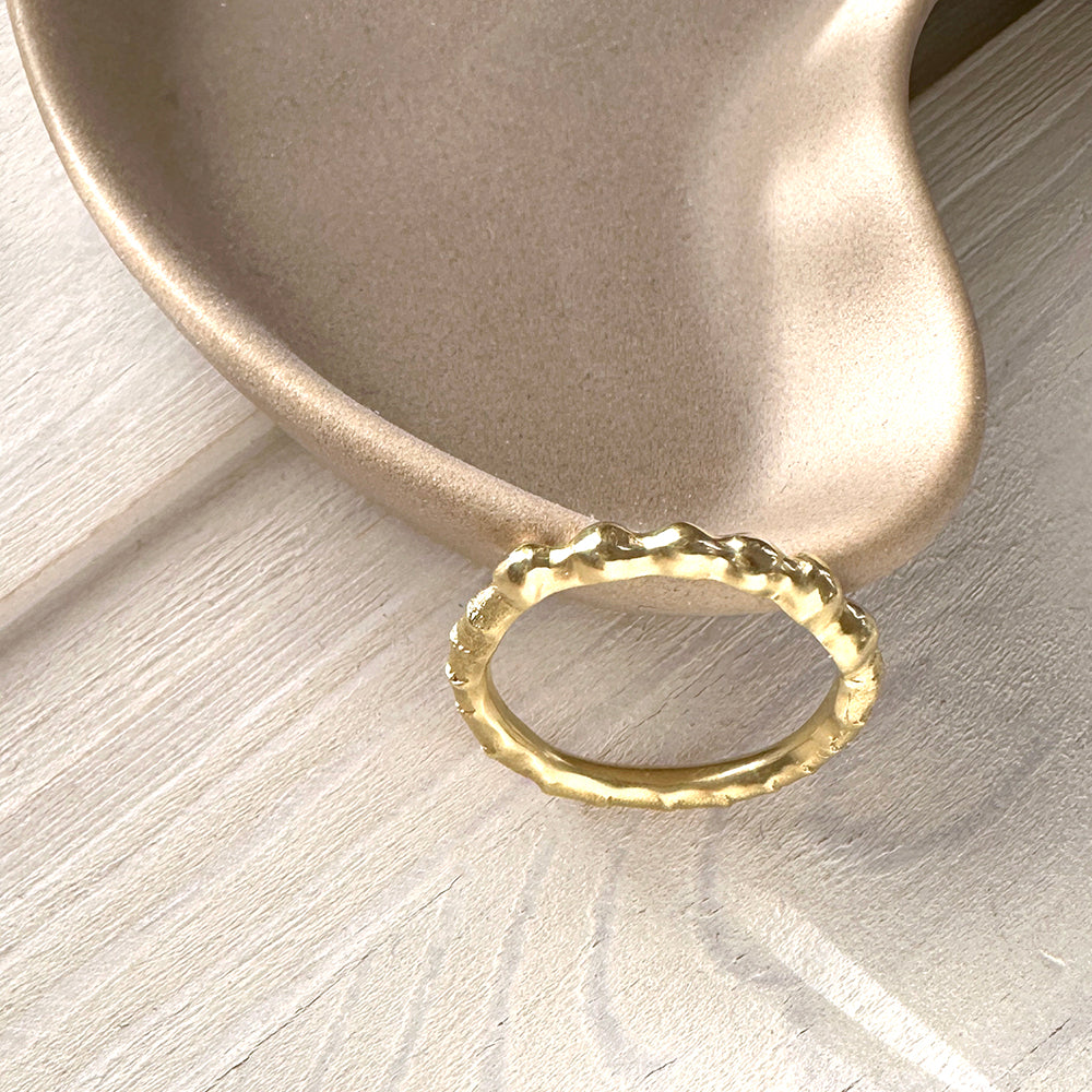 Hebe Twig Beaded Stacking Ring