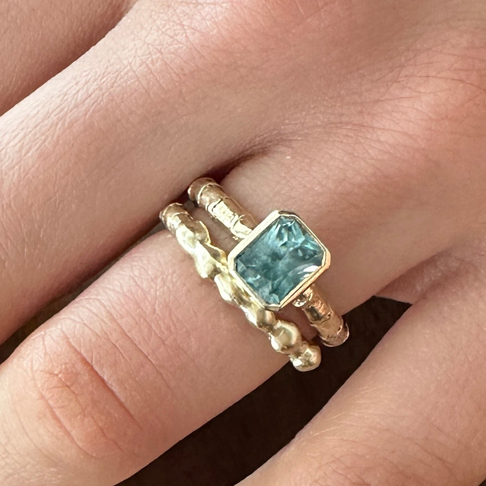 Hebe Twig Beaded Stacking Ring