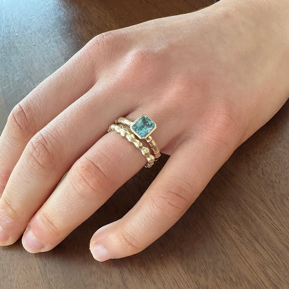 Hebe Twig Beaded Stacking Ring