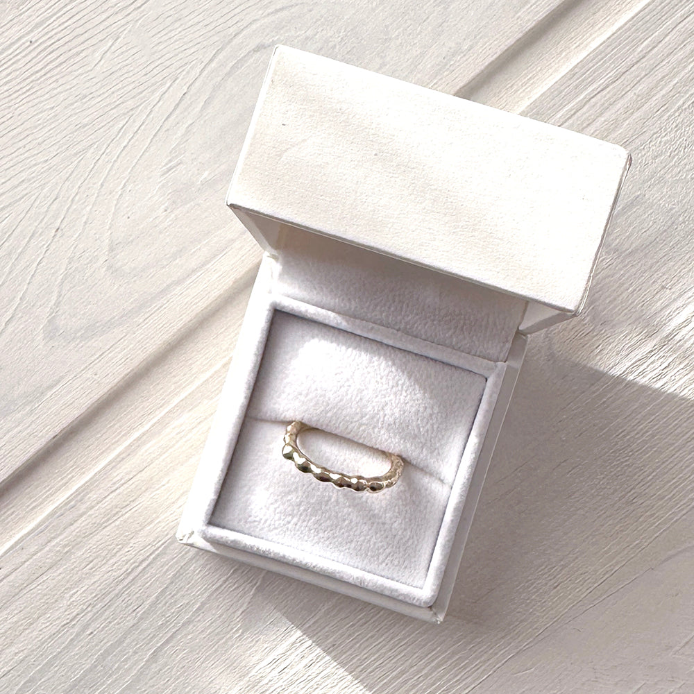 Hebe Twig Beaded Stacking Ring