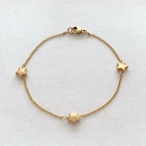 Little Heart or Little Star Bracelet in Solid Gold