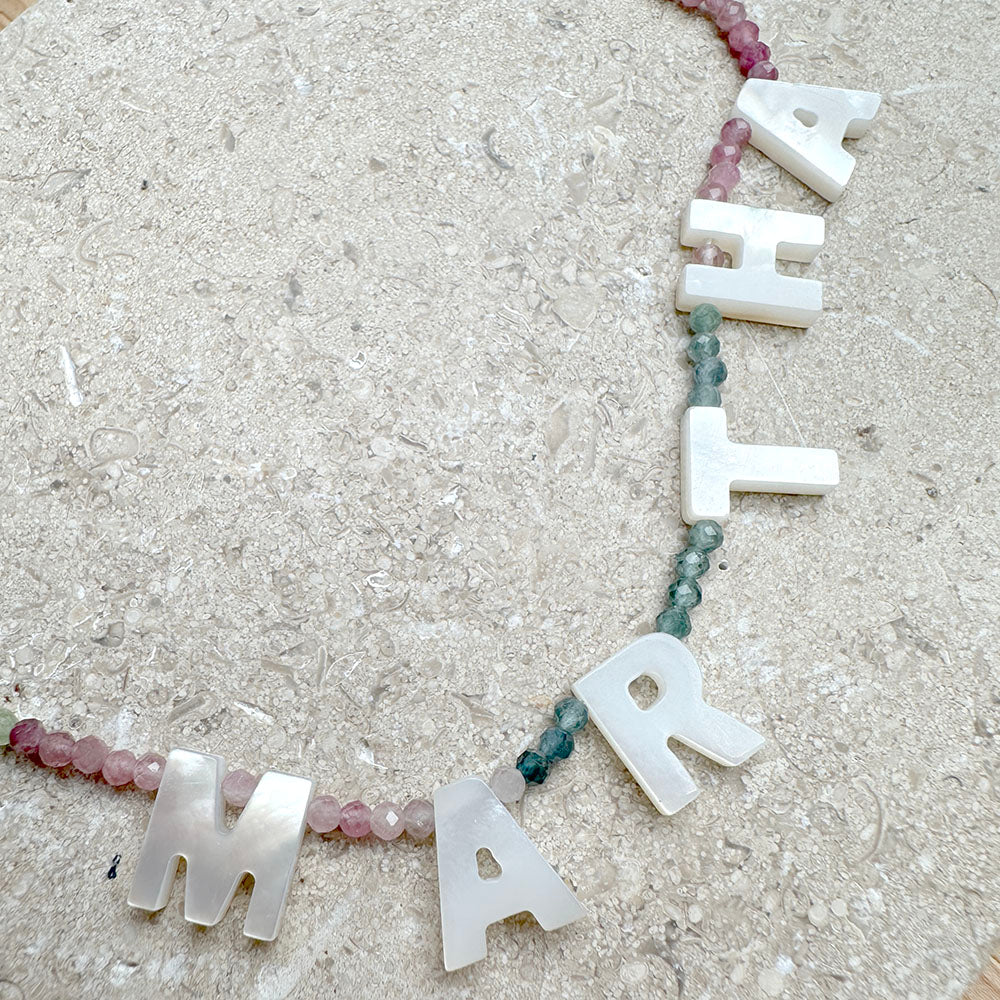 Mother of Pearl Name Necklace