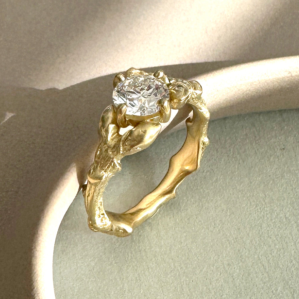 Twig Engagement Ring With Lab Grown Diamond