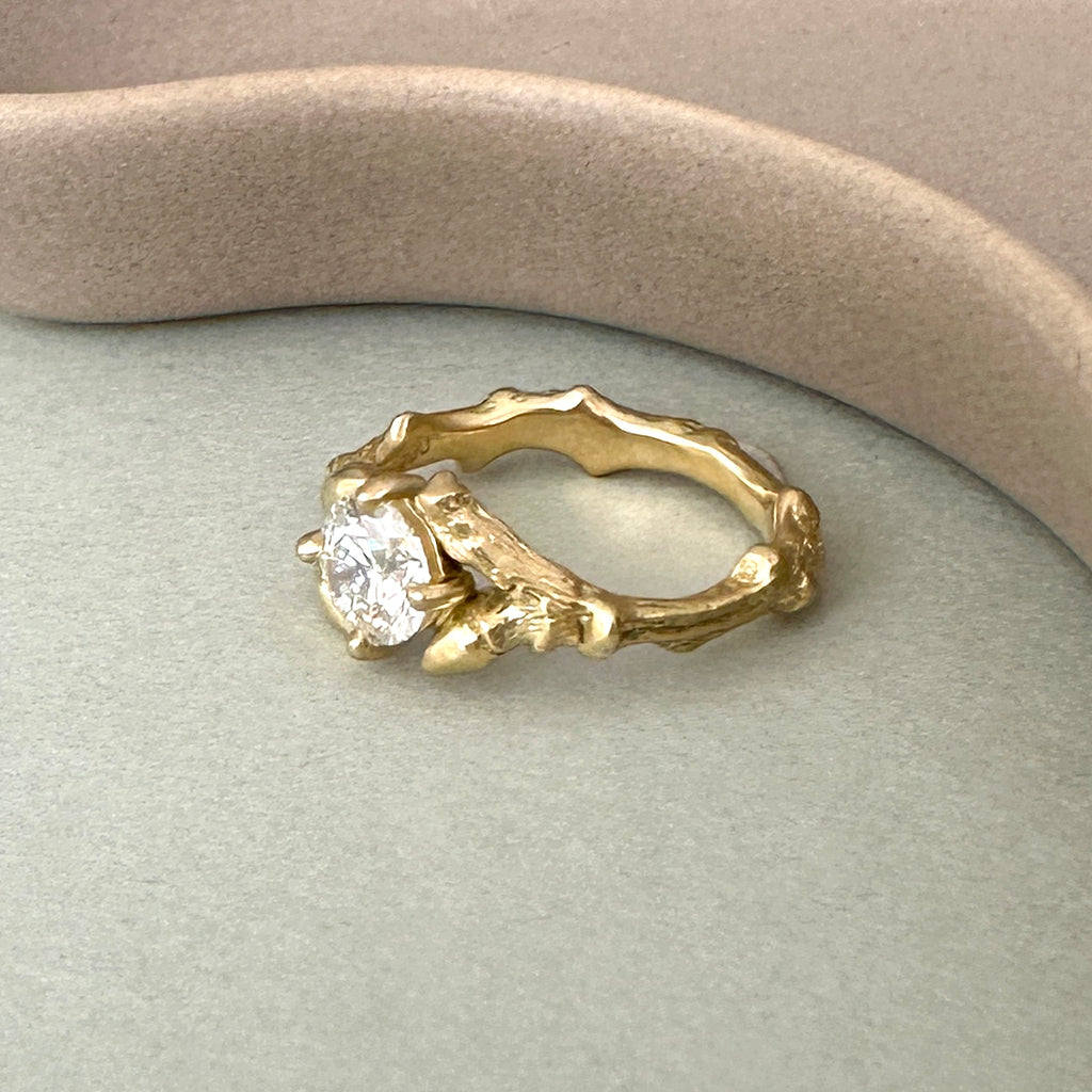 Twig Engagement Ring With Lab Grown Diamond