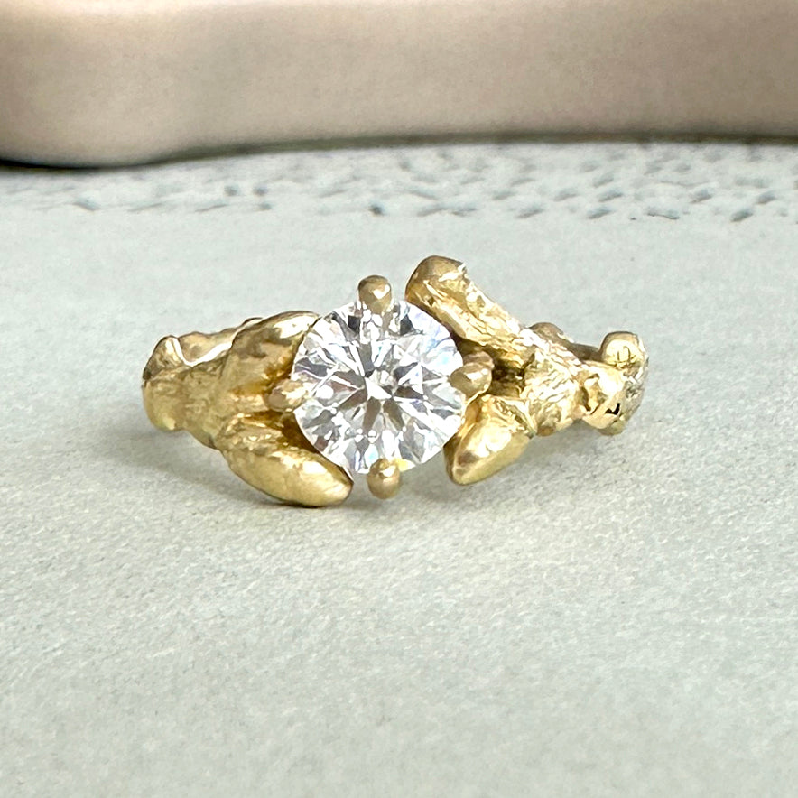 Twig Engagement Ring With Lab Grown Diamond