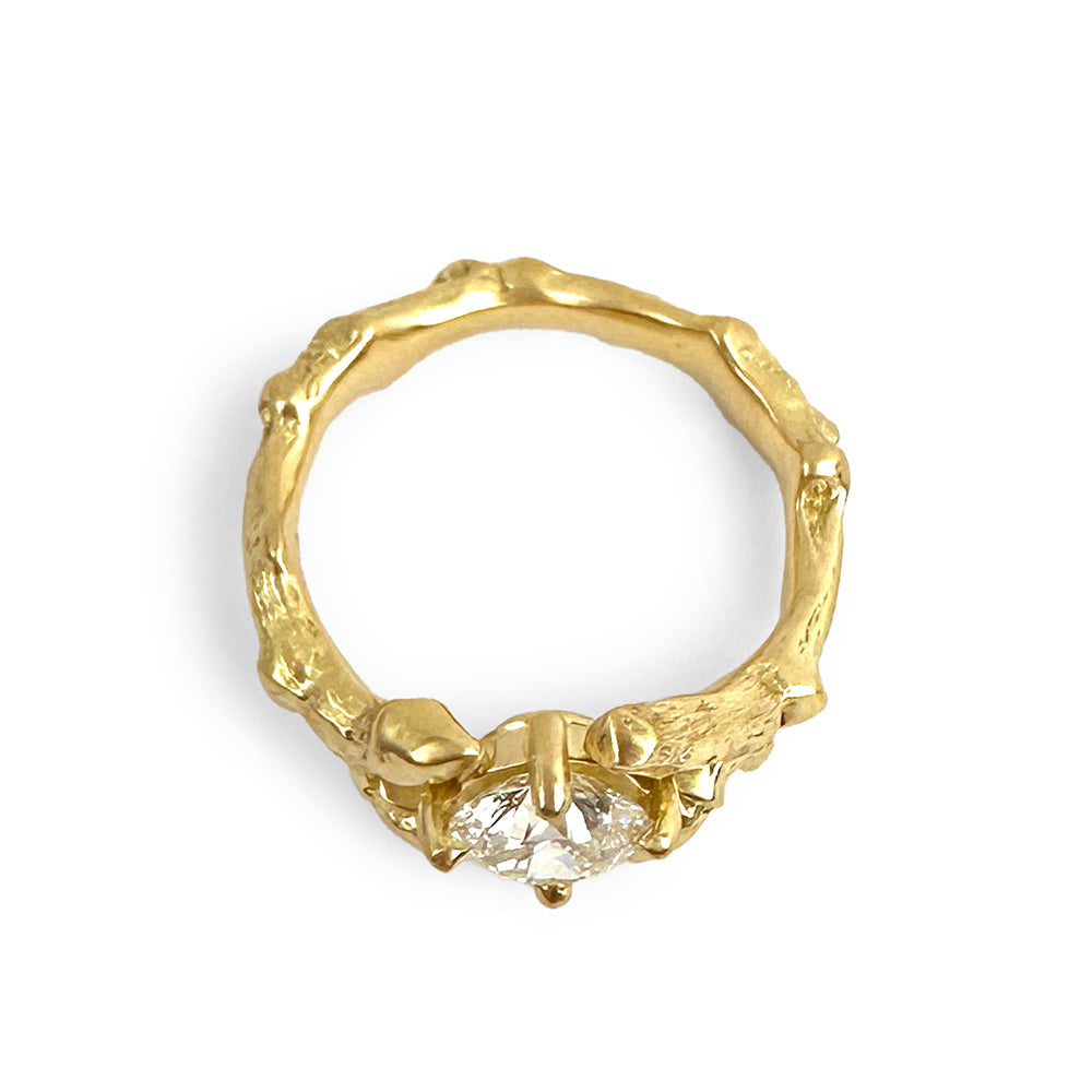 Twig Engagement Ring With Lab Grown Diamond
